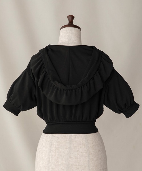 JILTU baby frill hoodie　フーディ　パーカー　ブラック JILTU baby frill hoodieフーディパーカーブラック