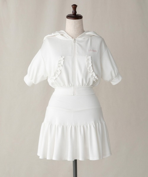 JILTU baby frill hoodie white ジルチュ パーカー jiltu baby frill hoodie ジルチュ パーカー フリル