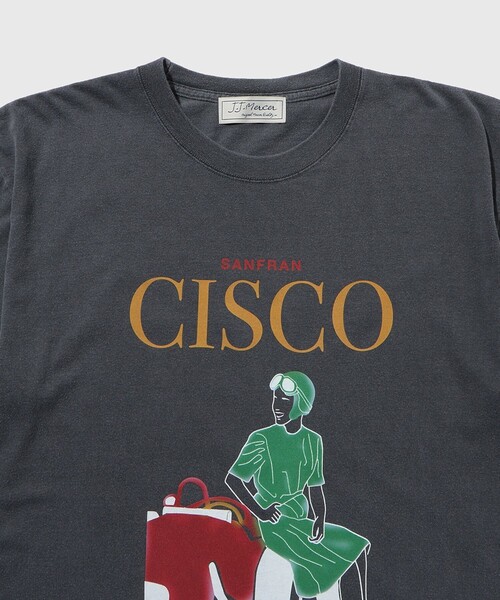 jj mercer(ジェイジェイマーサー)の「《別注》【J.J Mercer/ジェイジェイ マーサー】CISCO(Tシャツ/カットソー・メンズ・スミクロ/ホワイト・M/L)」の3枚目の写真