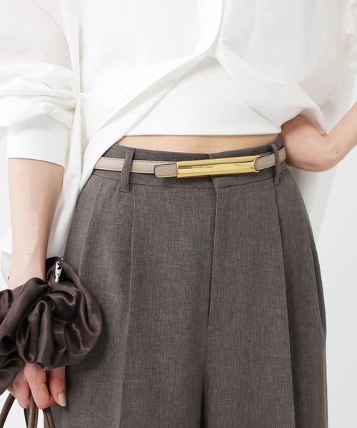 BABYLONE（バビロン）の「【ATELIER AMBOISE】リバーシブルベルト（ベルト・レディース・ライトベージュ/ダークブラウン・フリー）」の4枚目の写真