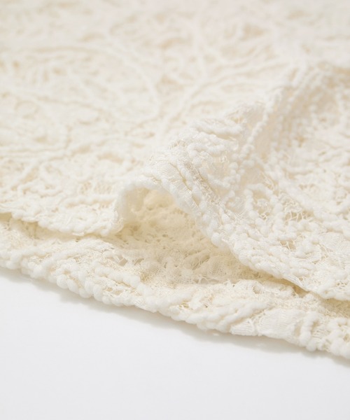 VIS(ビス)の「コードレースシアーノースリーブプルオーバー(Tシャツ/カットソー・レディース・オフホワイト/ブラック・FREE)」の7枚目の写真