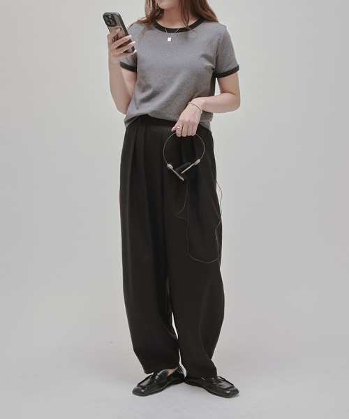 Lui's(ルイス)の「【MAY企画】コクーンタックワイドパンツ(スラックス・レディース・ブラック/グレー・36/38)」の16枚目の写真