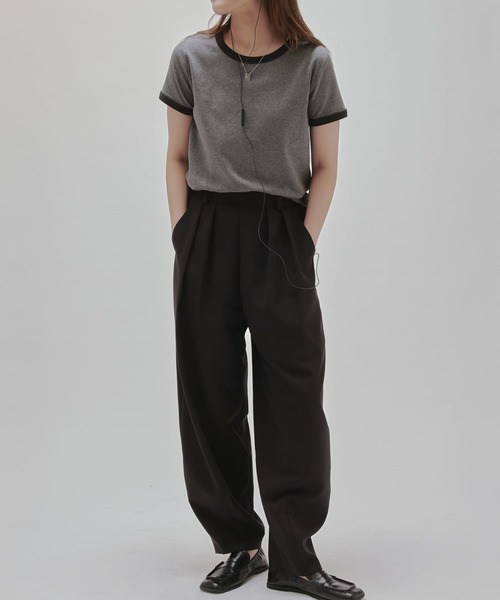 Lui's(ルイス)の「【MAY企画】コクーンタックワイドパンツ(スラックス・レディース・ブラック/グレー・36/38)」の10枚目の写真