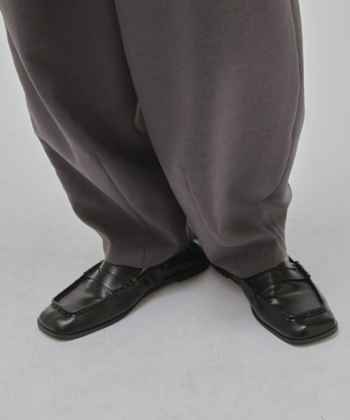 Lui's(ルイス)の「【MAY企画】コクーンタックワイドパンツ(スラックス・レディース・ブラック/グレー・36/38)」の9枚目の写真