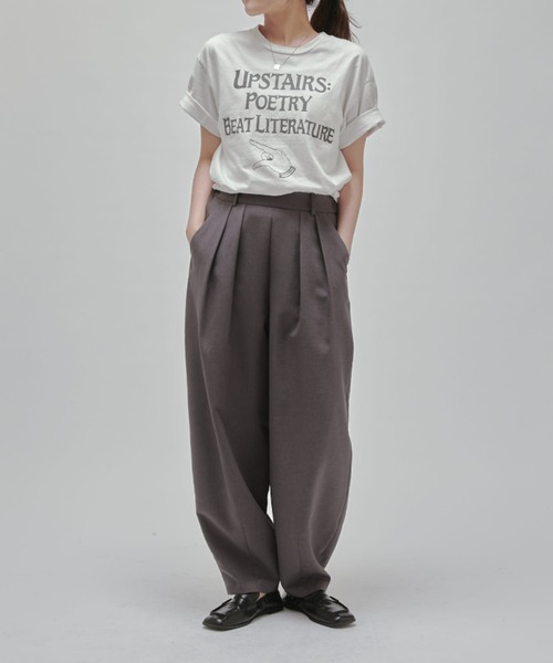 Lui's(ルイス)の「【MAY企画】コクーンタックワイドパンツ(スラックス・レディース・ブラック/グレー・36/38)」の14枚目の写真