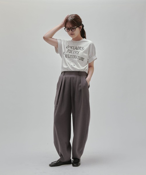 XL スラックス 2024年モデル MAY企画 【接触冷感】コクーンタックワイドパンツ（スラックス