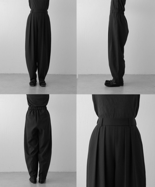 Lui's(ルイス)の「【MAY企画】コクーンタックワイドパンツ(スラックス・レディース・ブラック/グレー・36/38)」の11枚目の写真