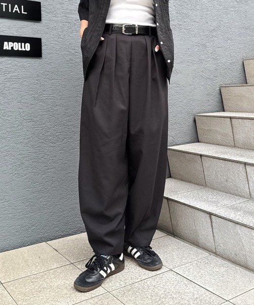 円堂守着用　push push ワイドパンツ　スラックス MAY企画】コクーンタックワイドパンツ（スラックス）｜Lui's