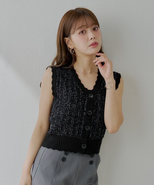 チーコさま専用　レースベスト 楽天市場】透かし編み ベスト レディース レース トップス 春夏