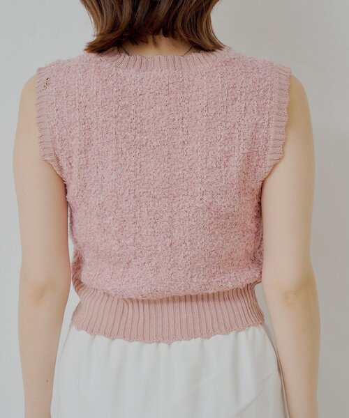 Chico(チコ)の「ノースリシャギーベスト(ベスト・レディース・ベージュ/ピンク/アイボリー/ブラック・FREE)」の10枚目の写真