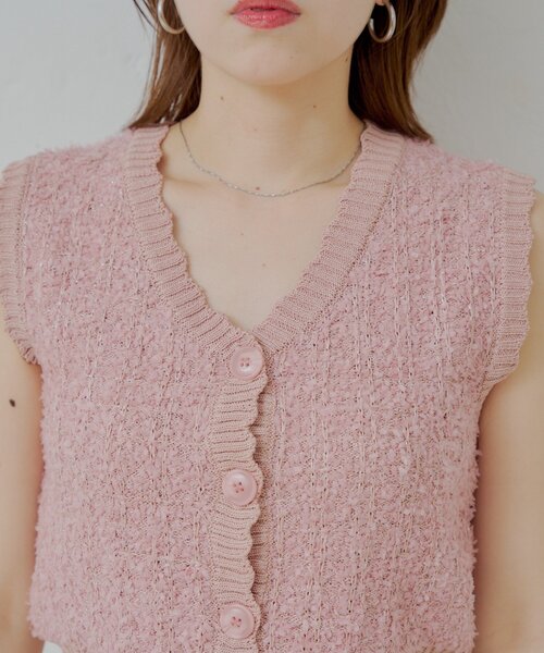 Chico(チコ)の「ノースリシャギーベスト(ベスト・レディース・ベージュ/ピンク/アイボリー/ブラック・FREE)」の11枚目の写真