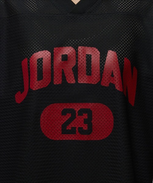 JORDAN BRAND（ジョーダンブランド）の「JORDAN BRAND AS W J BRK SS MESH JRSY TOP / ジョーダン ブランド ウィメンズ ジョーダン メッシュ ジャージー トップ / NIKE【SP】（ジャージ・レディース・ブラック/オレンジ・L/M/S）」の6枚目の写真