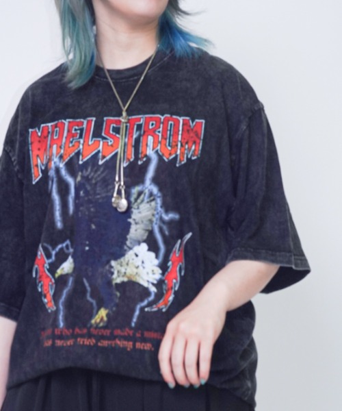 Bling Leads(ブリングリーズ)の「Z)【BLINGLEADS】JFN240901 プリントTEE 2(Tシャツ/カットソー・メンズ・その他1/その他2/その他・MEDIUM/LARGE)」の2枚目の写真