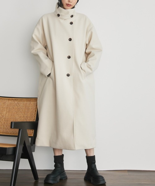 Auntie Rosa Holiday（アンティローザホリデー）の「3WAYスタンドロングコート / サイズ展開あり（チェスターコート・レディース・ブラック/アイボリー/ネイビー/ダークブラウン/ブラウン・MEDIUM/SMALL）」の17枚目の写真