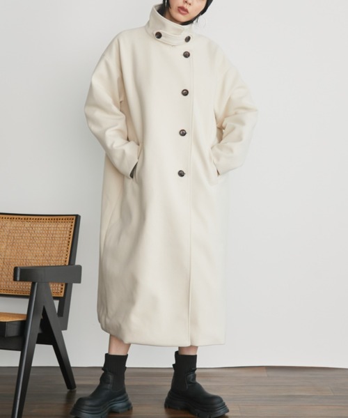 Auntie Rosa Holiday（アンティローザホリデー）の「3WAYスタンドロングコート / サイズ展開あり（チェスターコート・レディース・ブラック/アイボリー/ネイビー/ダークブラウン/ブラウン・MEDIUM/SMALL）」の18枚目の写真