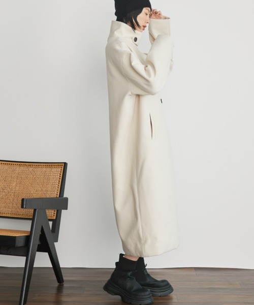 Auntie Rosa Holiday（アンティローザホリデー）の「3WAYスタンドロングコート / サイズ展開あり（チェスターコート・レディース・ブラック/アイボリー/ネイビー/ダークブラウン/ブラウン・MEDIUM/SMALL）」の6枚目の写真