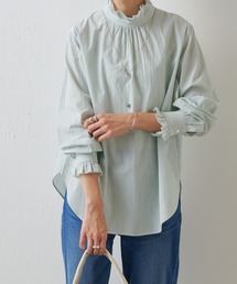 [美品]BEARDSLEY 釦ホール刺繍ブラウス ブラウン リネン F BEARDSLEY｜小花刺繍バルーンブラウス | Rakuten Fashion(楽天