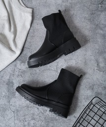 FUNALIVE（ファンアライブ）の「簡単着脱ニットショートブーツ（ブーツ）」