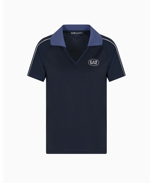 EMPORIO ARMANI EA7（エンポリオアルマーニイーエーセブン）の「【エンポリオ アルマーニ EA7】Golf Pro Vネックポロシャツ VENTUS7テクニカルファブリック（ポロシャツ・レディース・ネイビー・SMALL/MEDIUM/LARGE/X-SMALL）」の2枚目の写真