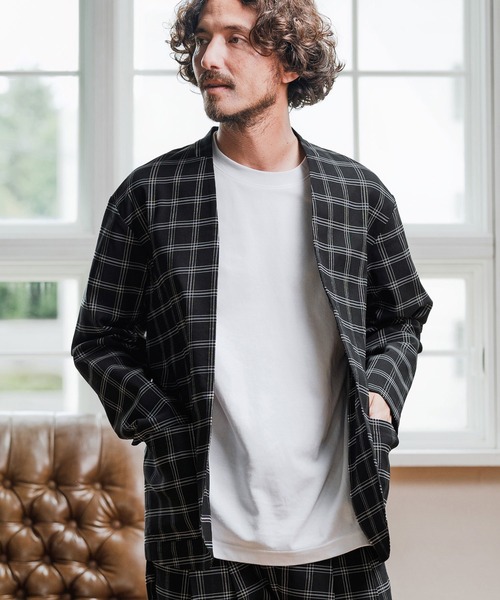 Magine(マージン)の「mj10907-Collarless Patch Pocket Jacket ノーカラージャケット(ノーカラージャケット・メンズ・ベージュ系その他/ブラック系その他/ブラック・48/46/44)」の18枚目の写真
