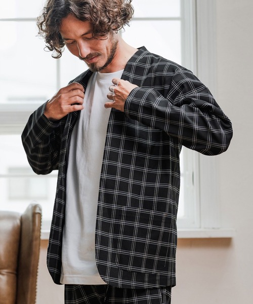 Magine(マージン)の「mj10907-Collarless Patch Pocket Jacket ノーカラージャケット(ノーカラージャケット・メンズ・ベージュ系その他/ブラック系その他/ブラック・48/46/44)」の16枚目の写真