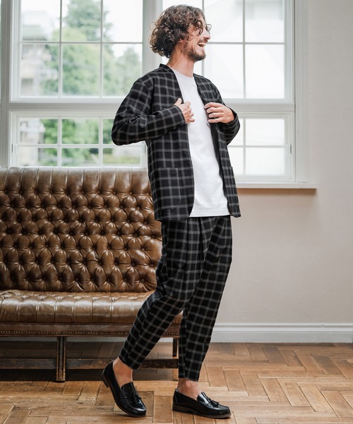 Magine(マージン)の「mj10907-Collarless Patch Pocket Jacket ノーカラージャケット(ノーカラージャケット・メンズ・ベージュ系その他/ブラック系その他/ブラック・48/46/44)」の14枚目の写真