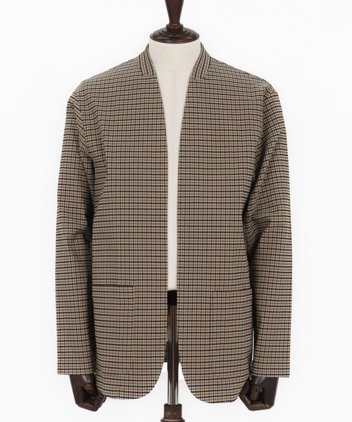 Magine(マージン)の「mj10907-Collarless Patch Pocket Jacket ノーカラージャケット(ノーカラージャケット・メンズ・ベージュ系その他/ブラック系その他/ブラック・48/46/44)」の12枚目の写真