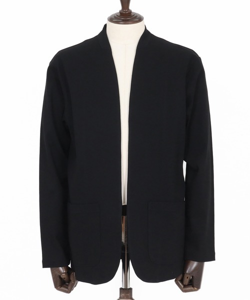 Magine(マージン)の「mj10907-Collarless Patch Pocket Jacket ノーカラージャケット(ノーカラージャケット・メンズ・ベージュ系その他/ブラック系その他/ブラック・48/46/44)」の10枚目の写真
