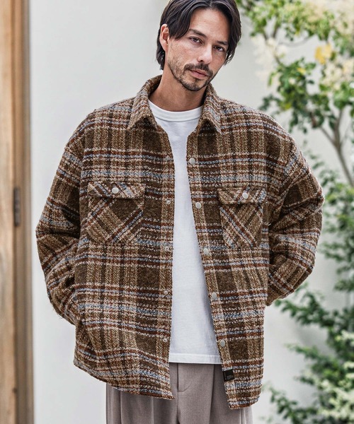 CAMBIO(カンビオ)の「mj10924-Boucle Check CPO Jacket ジャケット(その他アウター・メンズ・ブルー/ブラウン・M/L)」の19枚目の写真