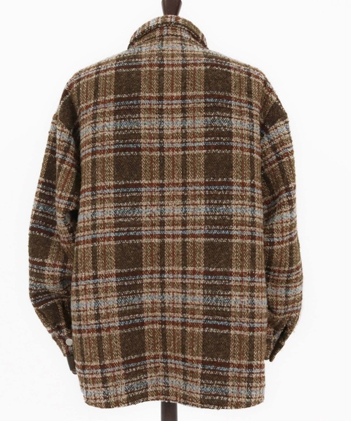 CAMBIO(カンビオ)の「mj10924-Boucle Check CPO Jacket ジャケット(その他アウター・メンズ・ブルー/ブラウン・M/L)」の13枚目の写真