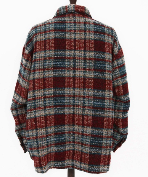 CAMBIO(カンビオ)の「mj10924-Boucle Check CPO Jacket ジャケット(その他アウター・メンズ・ブルー/ブラウン・M/L)」の10枚目の写真