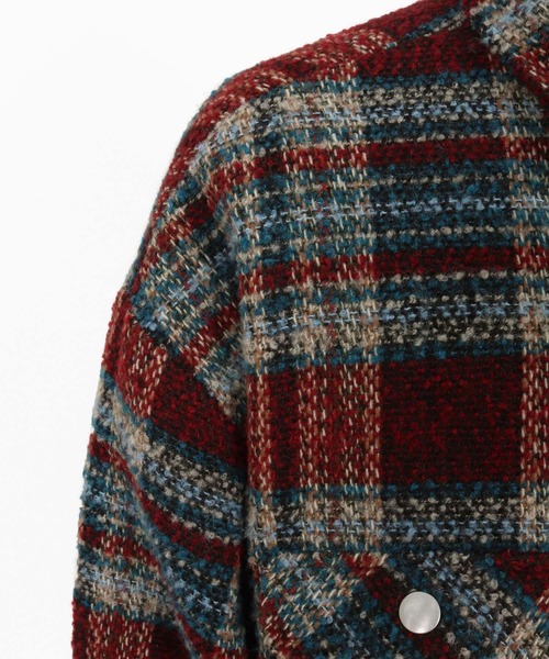 CAMBIO(カンビオ)の「mj10924-Boucle Check CPO Jacket ジャケット(その他アウター・メンズ・ブルー/ブラウン・M/L)」の9枚目の写真