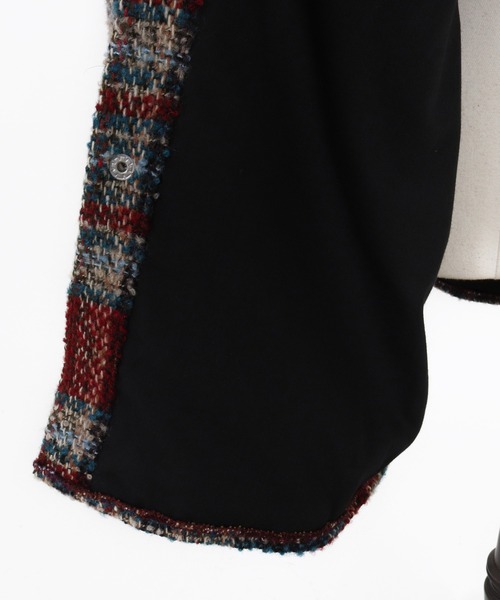 CAMBIO(カンビオ)の「mj10924-Boucle Check CPO Jacket ジャケット(その他アウター・メンズ・ブルー/ブラウン・M/L)」の4枚目の写真