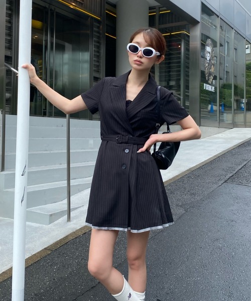 RAY CASSIN（レイカズン）の「スーツジャケットミニワンピース（ワンピース・レディース・ブラック系その他2/グレー/グレー系その他2・FREE）」の13枚目の写真