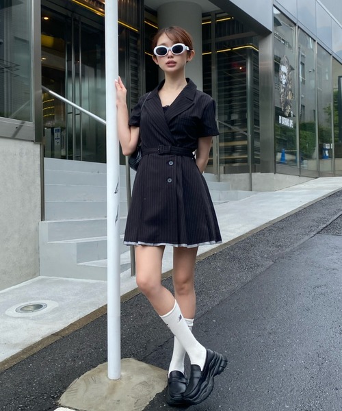 RAY CASSIN（レイカズン）の「スーツジャケットミニワンピース（ワンピース・レディース・ブラック系その他2/グレー/グレー系その他2・FREE）」の15枚目の写真