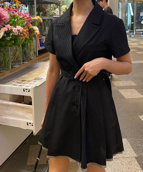 RAY CASSIN（レイカズン）の「スーツジャケットミニワンピース（ワンピース・レディース・ブラック系その他2/グレー/グレー系その他2・FREE）」の20枚目の写真