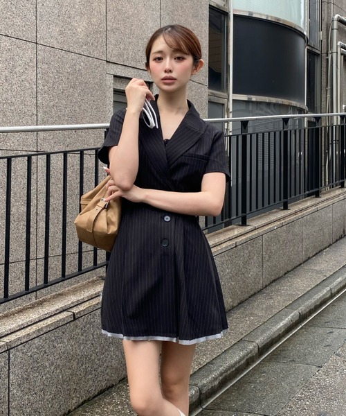 RAY CASSIN（レイカズン）の「スーツジャケットミニワンピース（ワンピース・レディース・ブラック系その他2/グレー/グレー系その他2・FREE）」の19枚目の写真