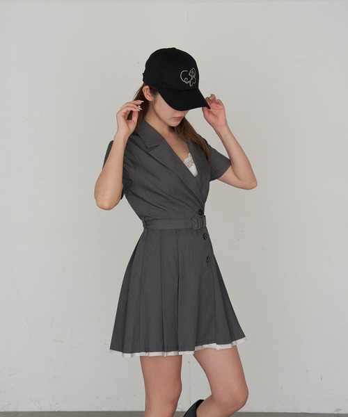 RAY CASSIN（レイカズン）の「スーツジャケットミニワンピース（ワンピース・レディース・ブラック系その他2/グレー/グレー系その他2・FREE）」の10枚目の写真