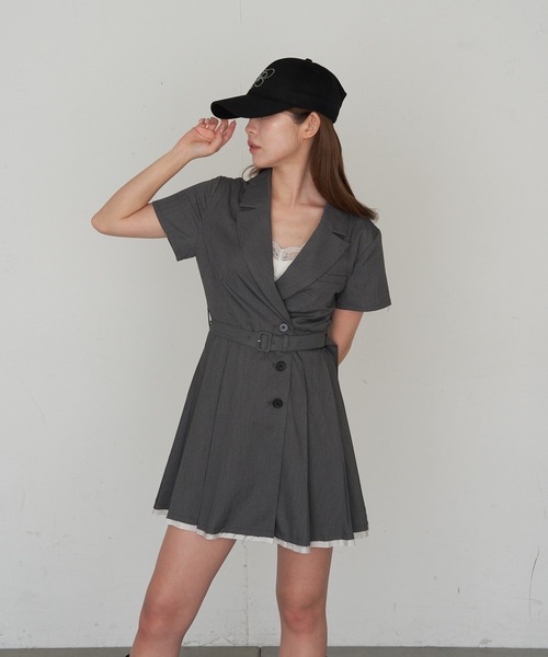 RAY CASSIN（レイカズン）の「スーツジャケットミニワンピース（ワンピース・レディース・ブラック系その他2/グレー/グレー系その他2・FREE）」の11枚目の写真