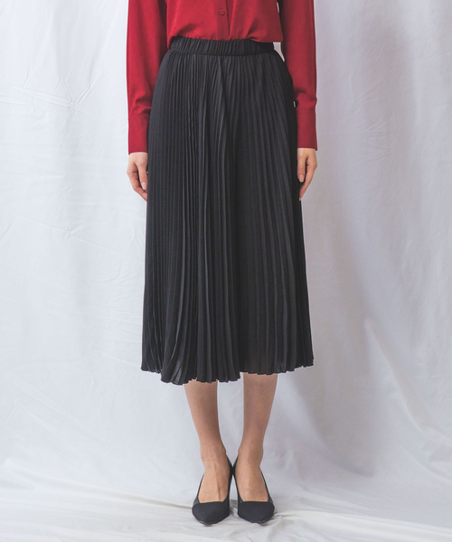 NARACAMICIE（ナラカミーチェ）の「【NARACAMICIE】ハイツイストシフォンプリーツパンツ（その他パンツ・レディース・ブラック・M/XL）」の3枚目の写真