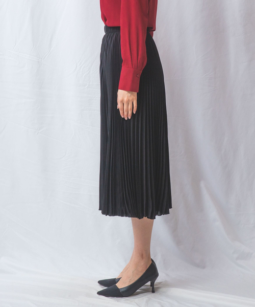 NARACAMICIE（ナラカミーチェ）の「【NARACAMICIE】ハイツイストシフォンプリーツパンツ（その他パンツ・レディース・ブラック・M/XL）」の4枚目の写真