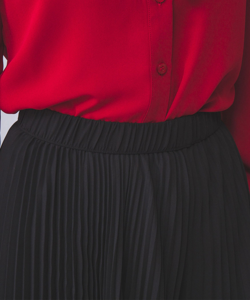 NARACAMICIE（ナラカミーチェ）の「【NARACAMICIE】ハイツイストシフォンプリーツパンツ（その他パンツ・レディース・ブラック・M/XL）」の6枚目の写真