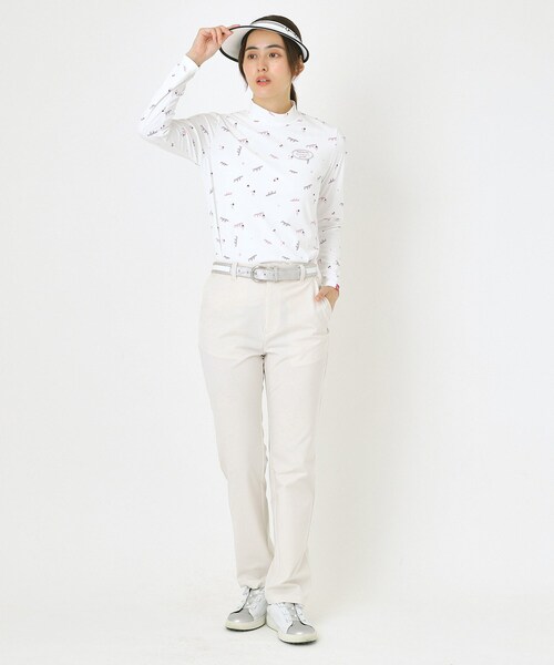 adabat（アダバット）の「【UVケア】千鳥小紋モックネックプルオーバー（Tシャツ/カットソー・レディース・ブラック系/ホワイト系1/パープル系1・38/40/36/42）」の17枚目の写真
