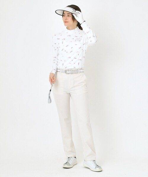 adabat（アダバット）の「【UVケア】千鳥小紋モックネックプルオーバー（Tシャツ/カットソー・レディース・ブラック系/ホワイト系1/パープル系1・38/40/36/42）」の18枚目の写真