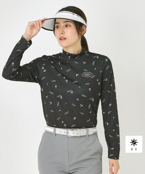 adabat（アダバット）の「【UVケア】千鳥小紋モックネックプルオーバー（Tシャツ/カットソー・レディース・ブラック系/ホワイト系1/パープル系1・38/40/36/42）」の21枚目の写真