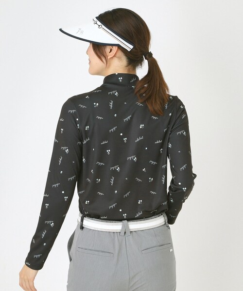 adabat（アダバット）の「【UVケア】千鳥小紋モックネックプルオーバー（Tシャツ/カットソー・レディース・ブラック系/ホワイト系1/パープル系1・38/40/36/42）」の22枚目の写真
