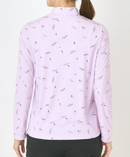 adabat（アダバット）の「【UVケア】千鳥小紋モックネックプルオーバー（Tシャツ/カットソー・レディース・ブラック系/ホワイト系1/パープル系1・38/40/36/42）」の10枚目の写真