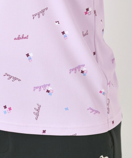 adabat（アダバット）の「【UVケア】千鳥小紋モックネックプルオーバー（Tシャツ/カットソー・レディース・ブラック系/ホワイト系1/パープル系1・38/40/36/42）」の13枚目の写真