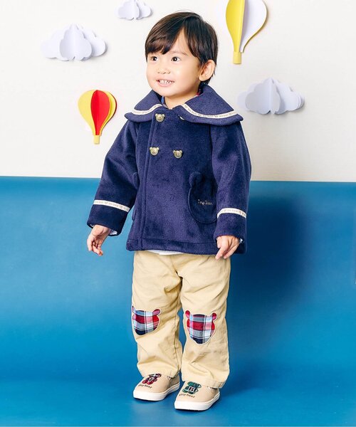 apres les cours（アプレレクール）の「tiny bear スリッポン（スニーカー・キッズ・ベージュ/ネイビー・14/15 /16/17/18）」の4枚目の写真