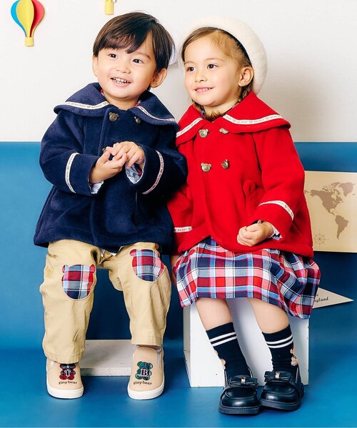 apres les cours（アプレレクール）の「tiny bear スリッポン（スニーカー・キッズ・ベージュ/ネイビー・14/15 /16/17/18）」の5枚目の写真